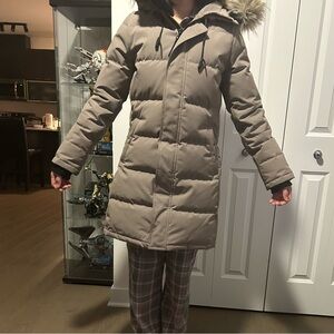 Women's Taupe Puffer Coat